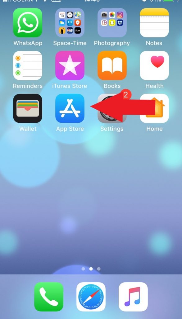 Mở App Store trên màn hình